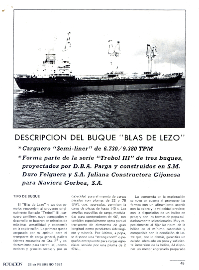 Rotaci�n - 28 de febrero de 1981