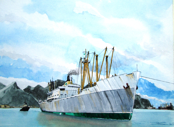 Pacifico - Water color by R. Hernández