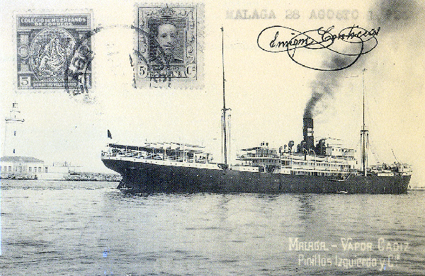 Cadiz - Tomada del libro: Desde Málaga, Recuerdos... Una visión de Málaga a través de sus tarjetas postales (1897-1930)
